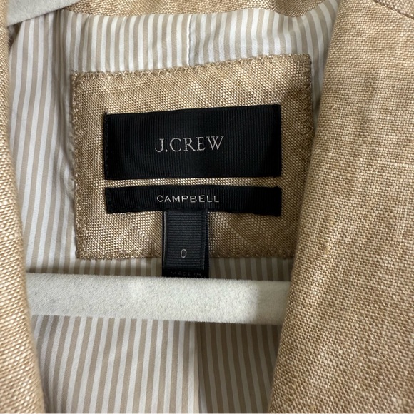J. Crew Campbell 100% Linen Nautical Blazer Size 0 - Picture 5 of 8